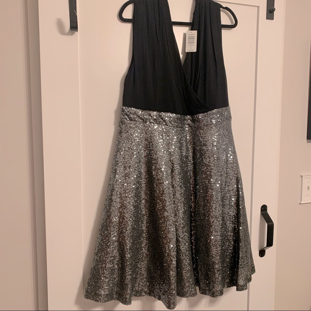 NWT TORRID Sequin Midi Dress
